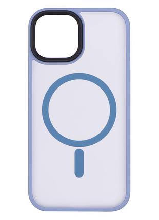 Чехол-накладка 2e basic для apple iphone 15 magsafe, светло-синий (модель 2e-iph-15-ocls-lb)