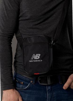 Борсетка мессенджер new balance с сеткой, мужская сумка nb 5