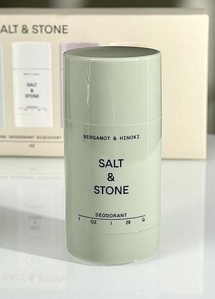 Натуральний міні-дезодорант salt & stone aluminum-free deodorant (bergamot & hinoki) 28 g (без коробочки, з набору)