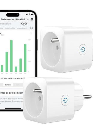 Розумна розетка eightree wifi 16a 3680w з голосовим керуванням
