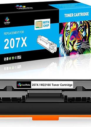 Тонер leciroba 207x чорний (з чіпом) для hp w2210x w2212x w2213x w2210a w2212a w2213a 207x 207a, hp color laserjet pro mfp-m283fdw