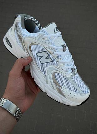 Мужские белые кроссовки new balance 530, мужские кроссовки под джинсы, летние кроссовки нью баланс 44