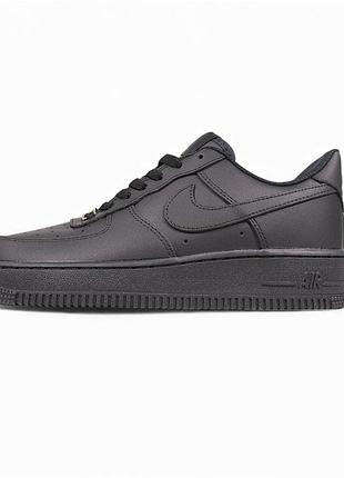 Мужские кроссовки nike air force, мужские кожаные кроссовки, мужские черные кроссовки найк аир форс 44