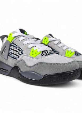 Чоловічі замшеві повсякденні кросівки nike air jordan 4 retro, чоловіче молодіжне взуття найк аir джордан 43