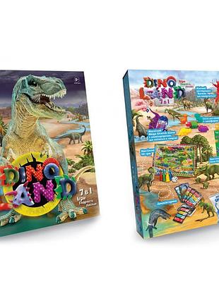 Уцінка!!! набір творчої творчості "dino land 7 в 1" danko toys dl-01-01u-uc