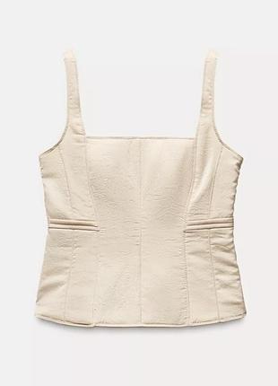 Бездоганний утягуючий топ/майка/корсет zara. іспанія.