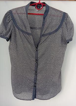 Блузка armani jeans в мелкий горошек (оригинал), размер м.