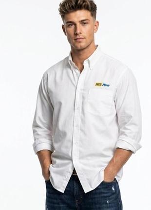 Мужская белая рубашка dickies, размер xl (42), оригинал
