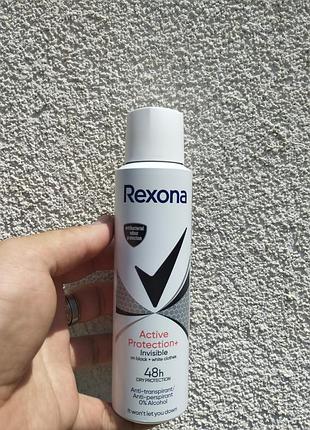 Жіночий антиперспірант rexona active protection+ invisible 150 мл | до 72 годин захисту без плям
