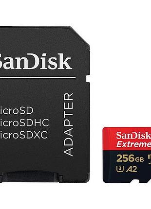 Карта пам'яті 256 гб microsdxc uhs-i u3 a2 sandisk extreme pro sdsqxcd-256g-gn6ma