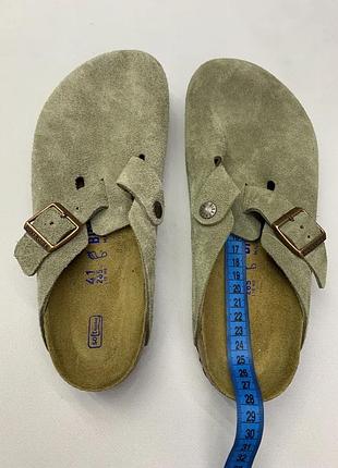 Шльопанці жіночі birkenstock boston soft footbed suede leather