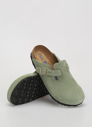 Шльопанці жіночі birkenstock boston soft footbed suede leather narrow wmn 41