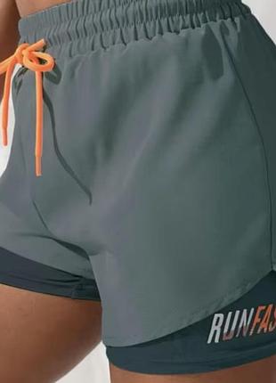 Шорты с подкладкой "run fast". м или л серого цвета!