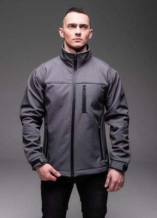 Куртка вітровка чоловіча демісезонна утеплена softshell