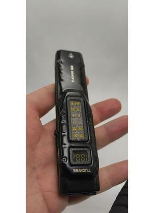 Фонарик тактический edc tuowee dt007 1200 лм 14 led type-c аккумулятор дисплей ipx54