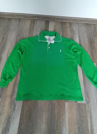 Мужское поло с длинным рукавом (лонгслив) от известного бренда polo ralph lauren xxl