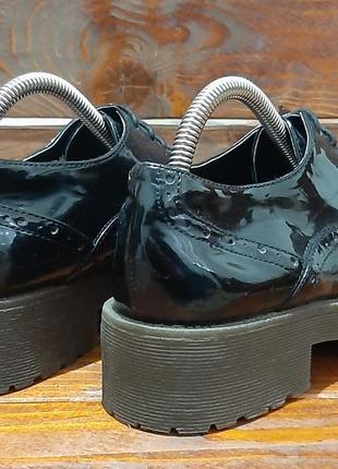 Кожаные броги,туфли,черевики от stradivarius сток!4 фото