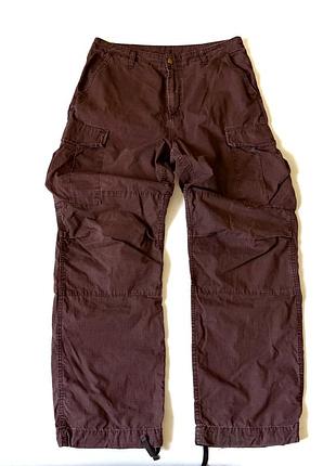 Мужские карго брюки carhartt ripstop cargo pants brown military tactical streetwear utility