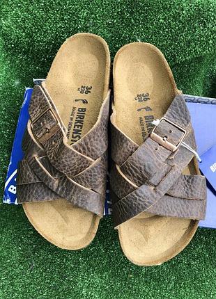 36 р-23 см birkenstock   шльопанці. шкіра оригінал