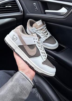 Стильні жіночі кросівки nike sb dunk low teddy bear brown