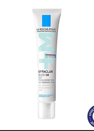 Гель-крем для лица la roche-posay effaclar duo + m тройного действия для коррекции недостатков проблемной кожи и предотвращения их появления, 40 мл