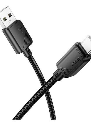 Кабель usb hoco x113 type-c 3a чорний