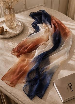 Вінтажний шовковий шарф colora reine seide | made in switzerland | 100% silk | 172 × 42 см