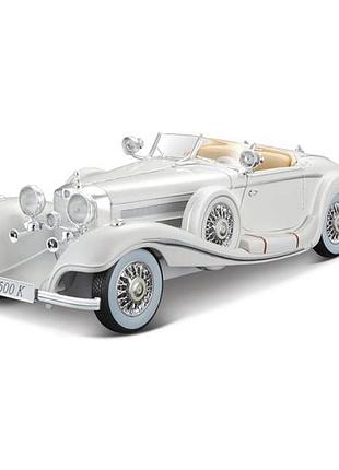 Автомодель maisto 1936 mercedes-benz 500k specialroadster 1:18 білий (36055 white)