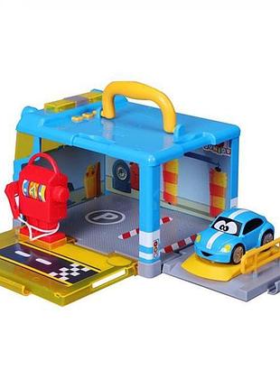 Игровой набор bb junior мой первый переносной гараж синий (16-88621)