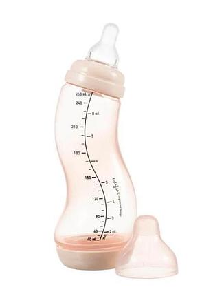 Антиколиковая бутылочка difrax s-bottle natural с силиконовой соской 250 мл розовый (706 blossom)