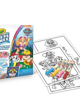 Раскраска crayola color wonder щенячий патруль 18 стр. и 4 фломастера (75-2814-m)