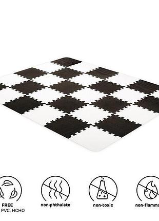 Развивающий коврик-пазл kinderkraft luno black 30 эл. (kkmlunoblk0000)