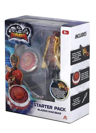 Волчок infinity nado vi starter pack огненный боевой медведь (eu654112)