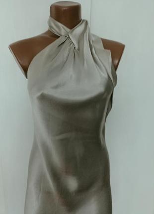 Атласное платье zara
