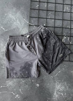 Чоловічі пляжні шорти плавки lacoste , графітові , сірі ,логотип на мокрих шортах