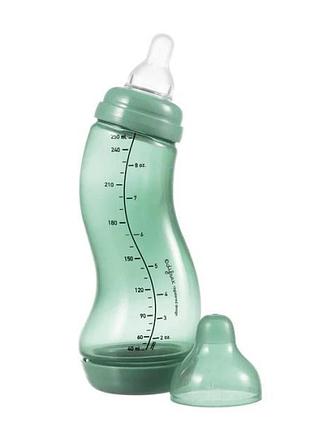 Антиколиковая бутылочка difrax s-bottle natural trend с силиконовой соской 250 мл зеленый (706t sage)