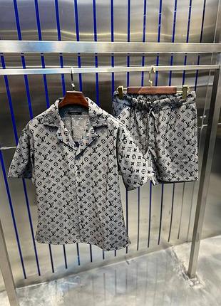 Комплект літньої сорочки шорти костюм футболка louis vuitton