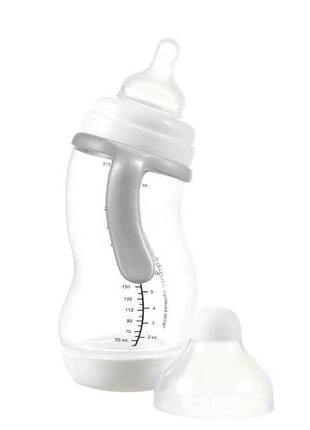 Антиколиковая бутылочка difrax s-bottle wide xl с силиконовой соской и ручками 310 мл белый (707xl)