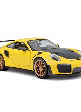 Автомодель maisto porsche 911 gt2 rs 1:24 желтый (31523 yellow)