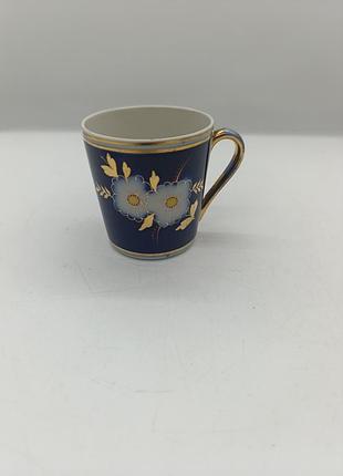 Советская винтажная старая чашка ссср довбыш чашечка кружка керамическая фарфоровая фаянсовая керамика яблоневый цвет