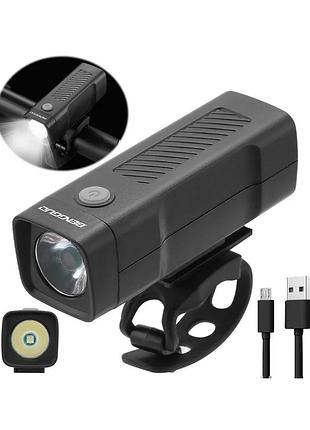 Компактный велосипедный led фонарь bengguo bg-2257, usb, 100 люмен, аккумуляторный, быстросъемное крепление