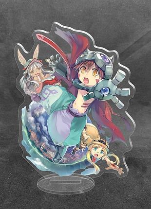Акриловая коллекционная фигурка рико, рэг и наначи - made in abyss - 10 см
