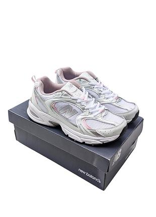 Жіночі кросівки new balance 530 білі з рожевим