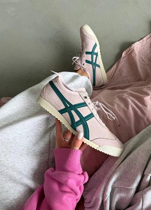 Жіночі кросівки asics onitsuka tiger | crystal pink / spruce green