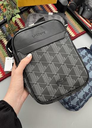 Lacoste сумка через плече / сумка на плече / лакоста / сумки / чоловічі сумки через плече / сумка жіноча чорний