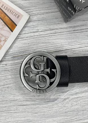 Брендовий пасок для дівчини гесс пояс зі шкіри для жінки guess жіночий шкіряний ремінь