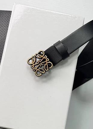 Кожаный женский ремень лоеве пояс для женщины loewe широкий брендовый ремень для девушки черный №2