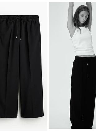 Штани h&m wide-cut pull-on pants. оригінал. нові. s, м