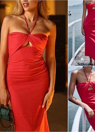 Сукня/сарафан з льоном вiд zara зара.