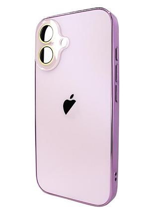 Чехол для iphone 16 ag-pc glass розовый защитный аксессуар для стильного оформления и защиты